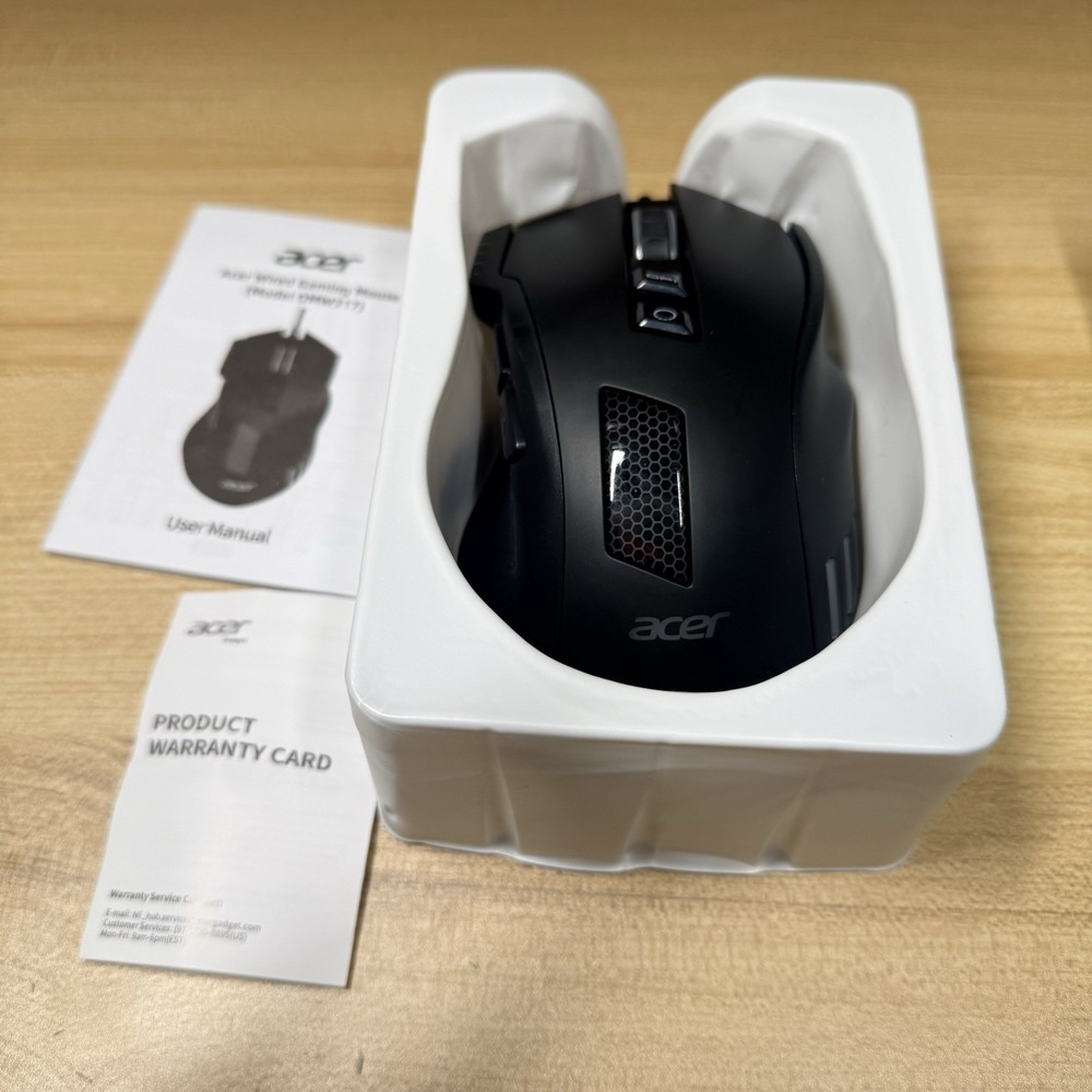 Acer Wired Gaming Mouse 12,800 DPI RGB Ergonomic Computer Mouse Black OMW317 - Picture 3 of 4